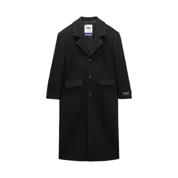 ADER ERROR × ZARA Over Size Wool Coat Zara x Ader Error Oversize Wool Blend Coat Black XS Unisex Rare Collab